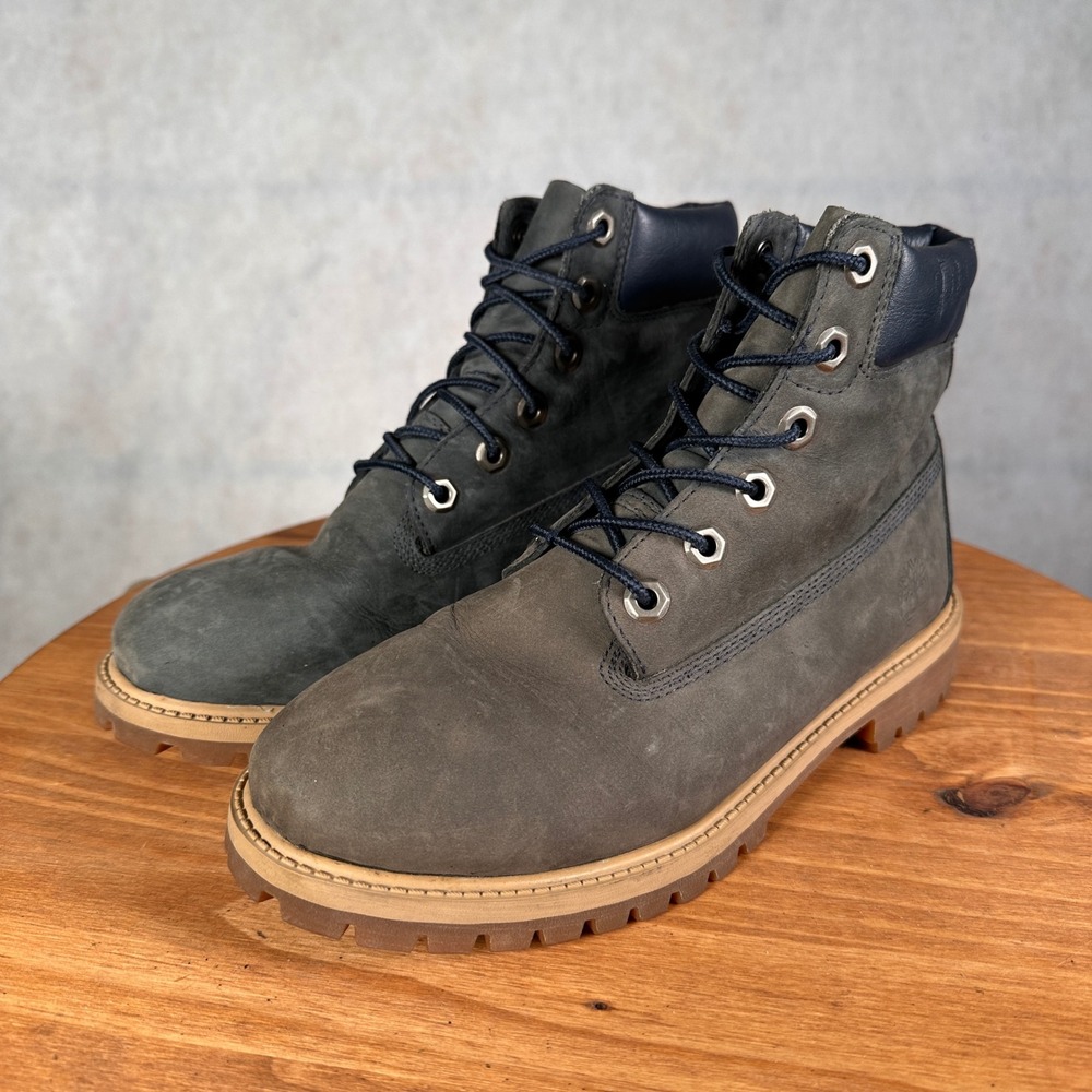 Timberland 6-Inch Premium Boot Mens 5 Dark Grey Good Waterproof Nubuck 9497R